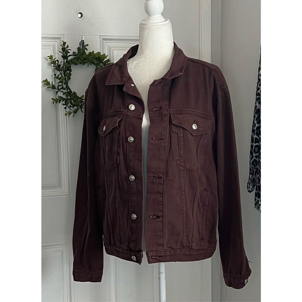 Princess Polly Maroon Jean Jacket